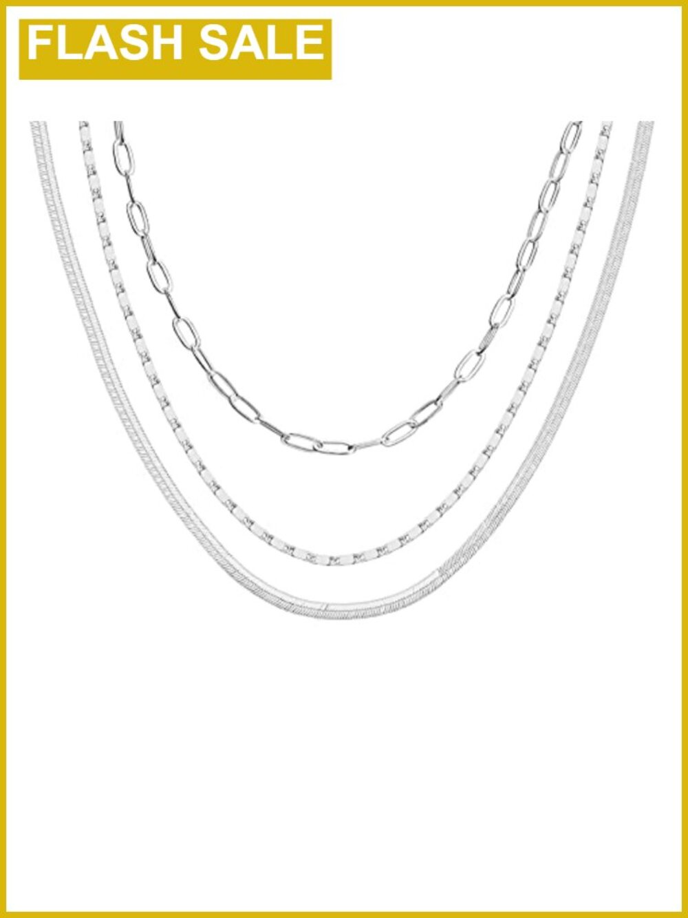 14K Gold Plated Layering Chain Necklace Hypoallergenic Women Stackable